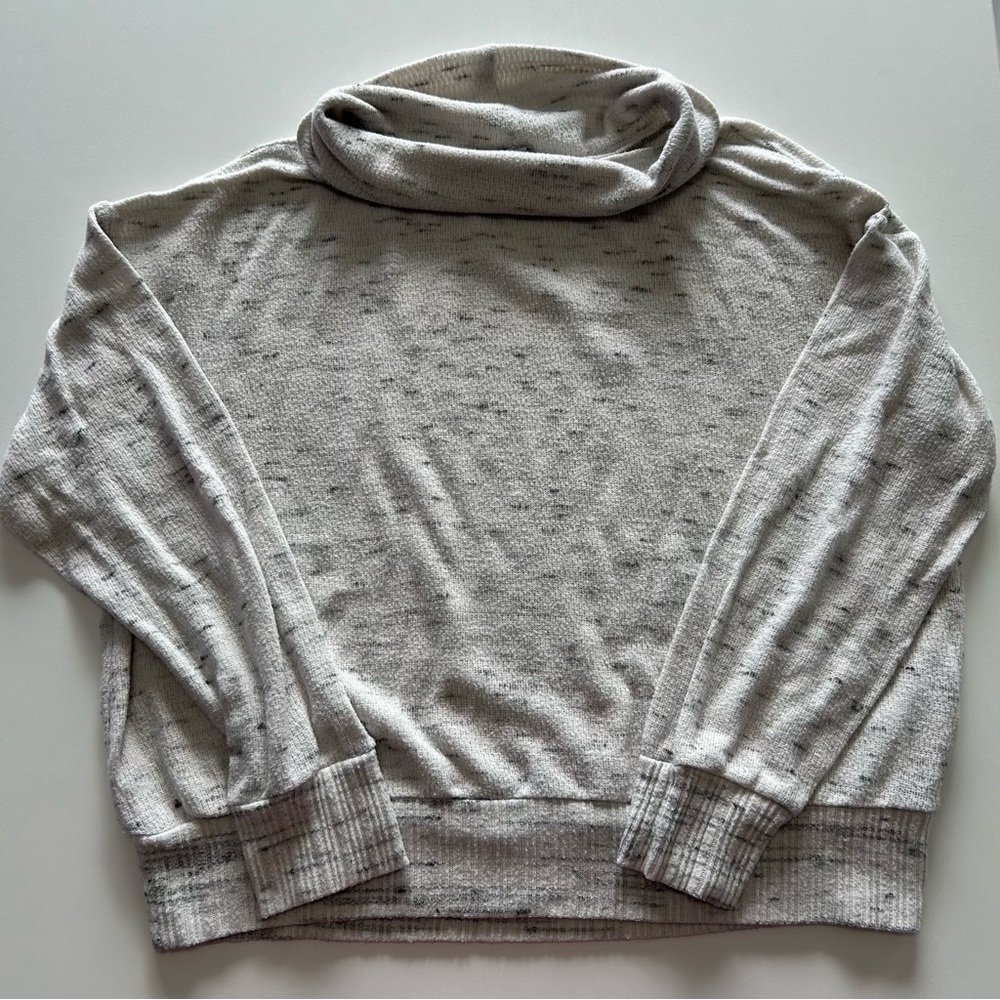 Anthropologie Heathered Cowl Neck Sweater